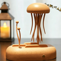 Handcrafted Kinetic Jellyfish | Relaxing Wood Motion Art for Desk