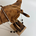 Ocean Majesty: Handcrafted Wooden Manta Ray Automaton