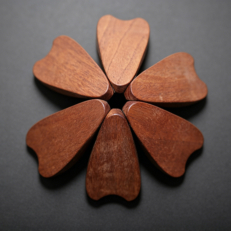 Sapele Wood Christmas Tree Coaster Set - Modular Heat-Resistant Trivet