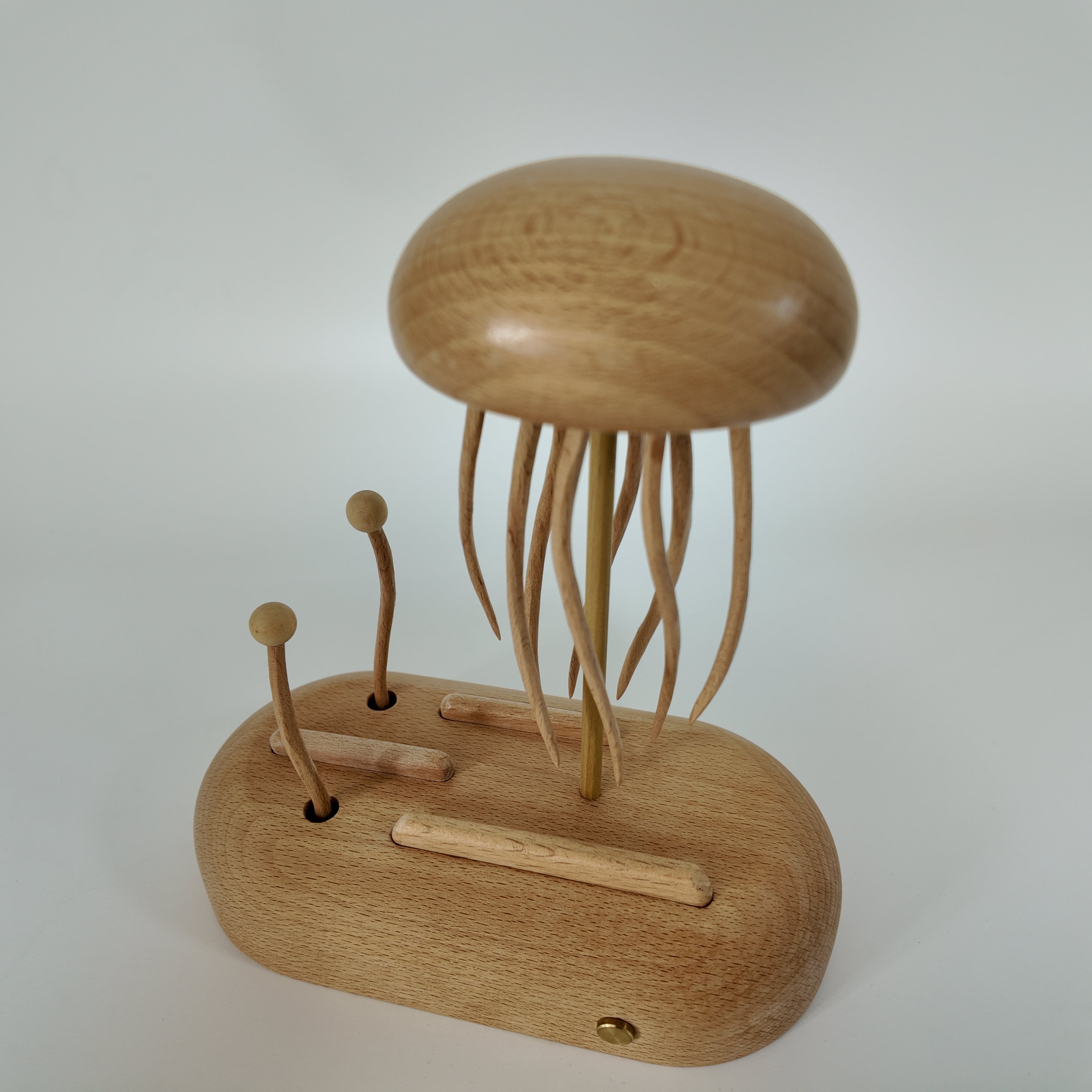 Handcrafted Kinetic Jellyfish | Relaxing Wood Motion Art for Desk