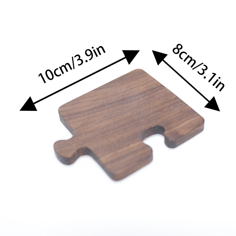 Handcrafted Walnut Puzzle Coaster Set - Modular Wooden Desk Trivet