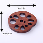 Handcrafted Walnut Lotus Root Coaster - Organic Modern Wooden Cup Mat