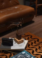 Ocean Majesty: Handcrafted Wooden Manta Ray Automaton